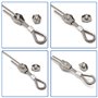 20 Pièces Clips de Câble en Acier Inoxydable 304, Serre-Câble M2, Pinces De Câble Métalliqu pour Câble Métallique, pour Serre-câ