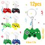 12 Pièces Jeu Porte-Clés de Contrôleur de Jeu, Pendentif de Jeu Vidéo Portable À Poignée, Porte-Clés de Fête, 6 Couleurs, Pour F