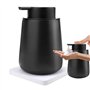 DAGORD 400ml Distributeur Savon Noir Distributeur Savon Céramique Distributeur de Savon Manuel avec 1 Dessous de Verre pour la M