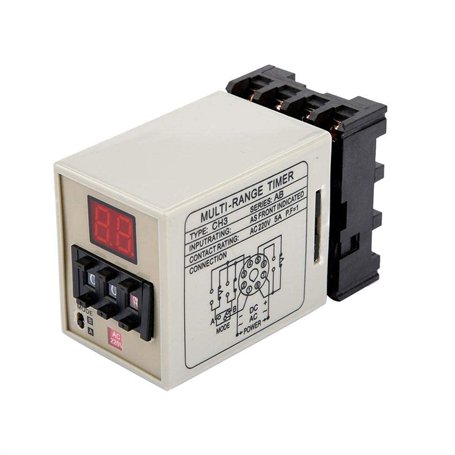 Relais temporisé Délai minuterie Double Mode Affichage LED 0.01S-99H AH3-DM 12/24/110/220 / 380V (en Option)(AC 220V)
