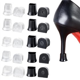 TRKETK 10 Paires Protege Talon Chaussure Femme 5 Tailles Haut Talon Protecteurs Talon Anti Dérapant Couvre Talon Aiguille Couvre