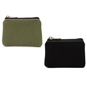 TRKETK 2 Pièces Petits Portefeuilles Mini Porte Monnaie Portable Porte Monnaie Unisexe en Toile avec Fermeture éclair pour Carte