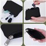 TRKETK 2 Pièces Petits Portefeuilles Mini Porte Monnaie Portable Porte Monnaie Unisexe en Toile avec Fermeture éclair pour Carte