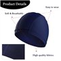 TRKETK 3 Pièces Bonnets de Bain Élastiques, Bonnet de Bain Extensible Antidérapant Bonnets de Bain Unisexes Bonnets de Bain Lége