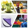 TRKETK 60 Pièces Serviettes en Papier Multicolores, Serviettes en Papier de Fête Serviettes Carrées Serviettes en Papier Arc-en-