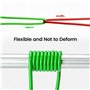 Oiyagai Lot de 5 Câbles de Test avec Fiches Banane Empilables et Pinces Crocodiles, 4mm, 1m, Multicolores, pour Multimètre ou Te