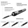 NathrBTV Fer à souder sans fil avec écran LCD Fer à souder rechargeable par USB Température réglable Avec trois pannes de soudur