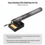NathrBTV Fer à souder sans fil avec écran LCD Fer à souder rechargeable par USB Température réglable Avec trois pannes de soudur