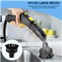 NathrBTV Lot de 10 Accessoires pour Karcher Nettoyeur Vapeur,Brosse Ronde Buse de Nettoyage Brosse à Interstices Brosse à Coutea