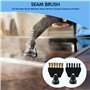NathrBTV Lot de 10 Accessoires pour Karcher Nettoyeur Vapeur,Brosse Ronde Buse de Nettoyage Brosse à Interstices Brosse à Coutea