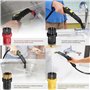NathrBTV Lot de 10 Accessoires pour Karcher Nettoyeur Vapeur,Brosse Ronde Buse de Nettoyage Brosse à Interstices Brosse à Coutea