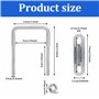Lot De 8 Boulons En U M6 50 X 80mm Bride De Fixation avec Cadre D'Écrou et Boulon De Fixation en Acier Inoxydable 304 U-Bolts Po