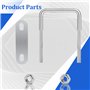 Lot De 8 Boulons En U M6 50 X 80mm Bride De Fixation avec Cadre D'Écrou et Boulon De Fixation en Acier Inoxydable 304 U-Bolts Po