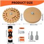 BNGXR Disque Gomme Avec Manche, Gomme Enlève Autocollant, avec Adaptateur, avec 10 lames en Métal+10 lames en Plastique, pour En