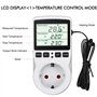 Régulateur de température 230V/ 50Hz Prise Thermostat Prise Minuteur Digital, Prise Thermostat Chauffage avec Sonde pour Aquariu