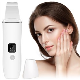 MINSHUXI Nettoyeur de Peau Ultrasonique Épurateur de Peau à Ultrasons Point Noir Extracteur Skin Scrubber avec 4 Modes USB Recha