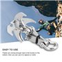 Grappin Griffe d'escalade Gravitaire Pliable en Acier Inoxydable pour Le Camping Randonnée Escalade