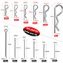 Clips R Goupilles à Ressort 12 Tailles Différentes Kit D'assortiment De Goupilles Fe