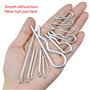 250 Pcs Goupilles Fendues Acier Inoxydable, Clips R Goupilles à Ressort 12 Tailles Différentes Kit D'assortiment De Goupilles Fe