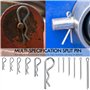 250 Pcs Goupilles Fendues Acier Inoxydable, Clips R Goupilles à Ressort 12 Tailles Différentes Kit D'assortiment De Goupilles Fe