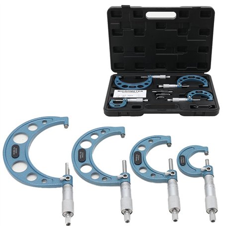 ECUTEE Micromètre Lot de 4 vis de mesure 0-25 mm