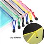 20Pcs Trousses à Crayons, Sac Zippé Multifonctionnel Sac de Voyage Poche-Crayon pour Voyage, Bureau et École (Cinq couleurs)