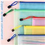 20Pcs Trousses à Crayons, Sac Zippé Multifonctionnel Sac de Voyage Poche-Crayon pour Voyage, Bureau et École (Cinq couleurs)