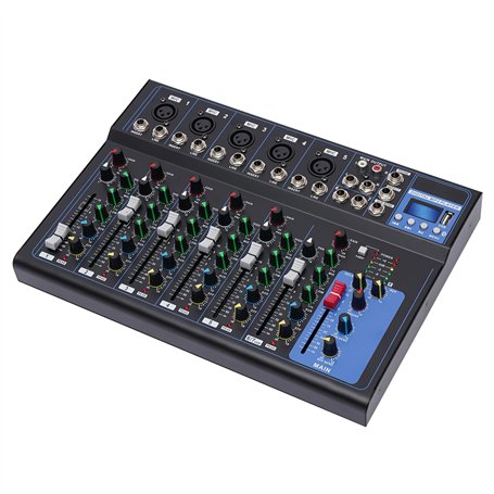 Table De Mixage Professionnelle Console Audio 7 Canaux Table De Mixage Professionnelle Table De Mixage Audio 7 Canaux Pour Réuni