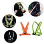 KAKOO 2 Pièces Gilet réfléchissant Harnais Fluo de Sécurité Brassard Réglable de Haute Visibilité pour Vélo Course Marche Joggin