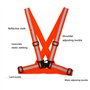 KAKOO 2 Pièces Gilet réfléchissant Harnais Fluo de Sécurité Brassard Réglable de Haute Visibilité pour Vélo Course Marche Joggin