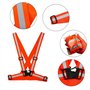 KAKOO 2 Pièces Gilet réfléchissant Harnais Fluo de Sécurité Brassard Réglable de Haute Visibilité pour Vélo Course Marche Joggin