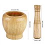 Pilon Mortier Mortiers et Pilons Cuisine Main Manuel Bois Ail Gingembre épices Mortier Pilon Ensemble Broye