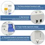 Disjoncteur Fi 16 A, AC 230 V 30 mA C16 1P+N, montage sur rail DIN, protection contre les surcharges, disjoncteur différentiel a