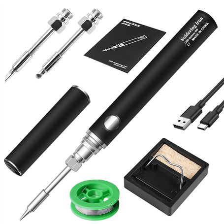 Kit de fer à souder avec batterie USB avec 3 températures réglables de 330 ℃ à 450 ℃