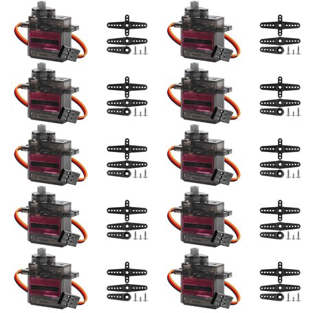 Servo MG90S Lot de 10 micro-servomoteurs en métal compatibles avec Arduino