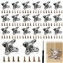 Entretoise d'angle amovible : 20 entretoises d'angle papillon avec 80 vis en acier inoxydable et 1 tournevis