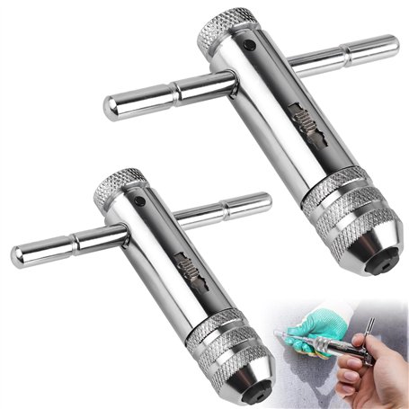 2PCS Clé à Taraud Réglable Avec