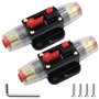 Vaileal Lot de 2 porte-fusibles de voiture 30 A : porte-fusible automatique 12 V 24 V