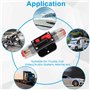 Vaileal Lot de 2 porte-fusibles de voiture 30 A : porte-fusible automatique 12 V 24 V, disjoncteur de voiture avec réinitialisat