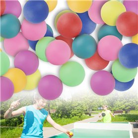 Lot de 50 balles de tennis de table multicolores - 40 mm - Multifonctionnelles - Pour machine à pitching