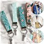Lot de 60 lanières vierges de 32 mm avec pince pour cordon de serrage - Matériel avec porte-clés - Matériel de porte-clés - Maté