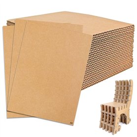 Lot de 30 cartons ondulés A4 (210 x 297 mm) en carton ondulé pour travaux manuels