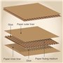 Lot de 30 cartons ondulés A4 (210 x 297 mm) en carton ondulé pour travaux manuels, 3 mm d'épaisseur, pour l'emballage et le bric
