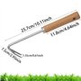 GYSRXS Couteau Desherber de Jardin Outil de Désherbage en Acier Inoxydable Désherbeur Manuelle avec Manche pour Désherbage,Draga