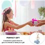 YCZCHE14 Mignon Porte-clés Poisson Tricoté à la Main, Pendentif en Crochet en Peluche Avec Anneau pour Sac et Voiture, Bleu, 6x4