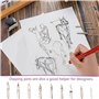 XCSJ 10 Pcs Porte Stylos Manga Calligraphie Stylos de Calligraphie Kit Manga avec 1 Porte Stylos et 9 Plumes, Porte Stylos Dip C