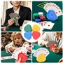 Ensemble de 4 pièces de Porte-Cartes à Jouer, Porte Carte Enfant, Distributeur de Cartes à Jouer, Porte-Cartes Triangulaire en P