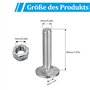 20 Pièces M6 Boulon de Carrosserie,Écrous de Boulon et de Barillet, Lot de Boulons à Tête,Boulon Vis a Tete Ronde Vis et d'Écrou