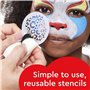 Snazaroo 1180137 Fantasy Kit de maquillage 8 couleurs à base d'eau pour le visage et le corps avec éponge, pinceau et instructio