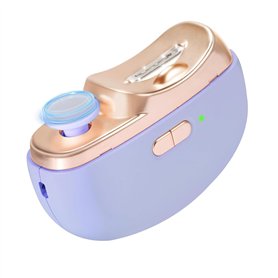Coupe-ongles électrique 2 en 1 avec lumière LED et stockage des restes d'ongles